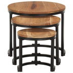 "Kerwick" Side Tables 3 pcs Solid Acacia Wood