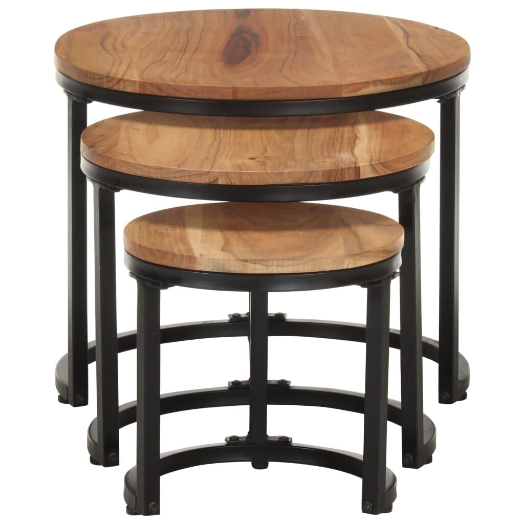 "Kerwick" Side Tables 3 pcs Solid Acacia Wood