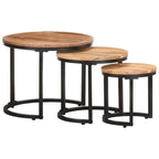 "Kerwick" Side Tables 3 pcs Solid Acacia Wood