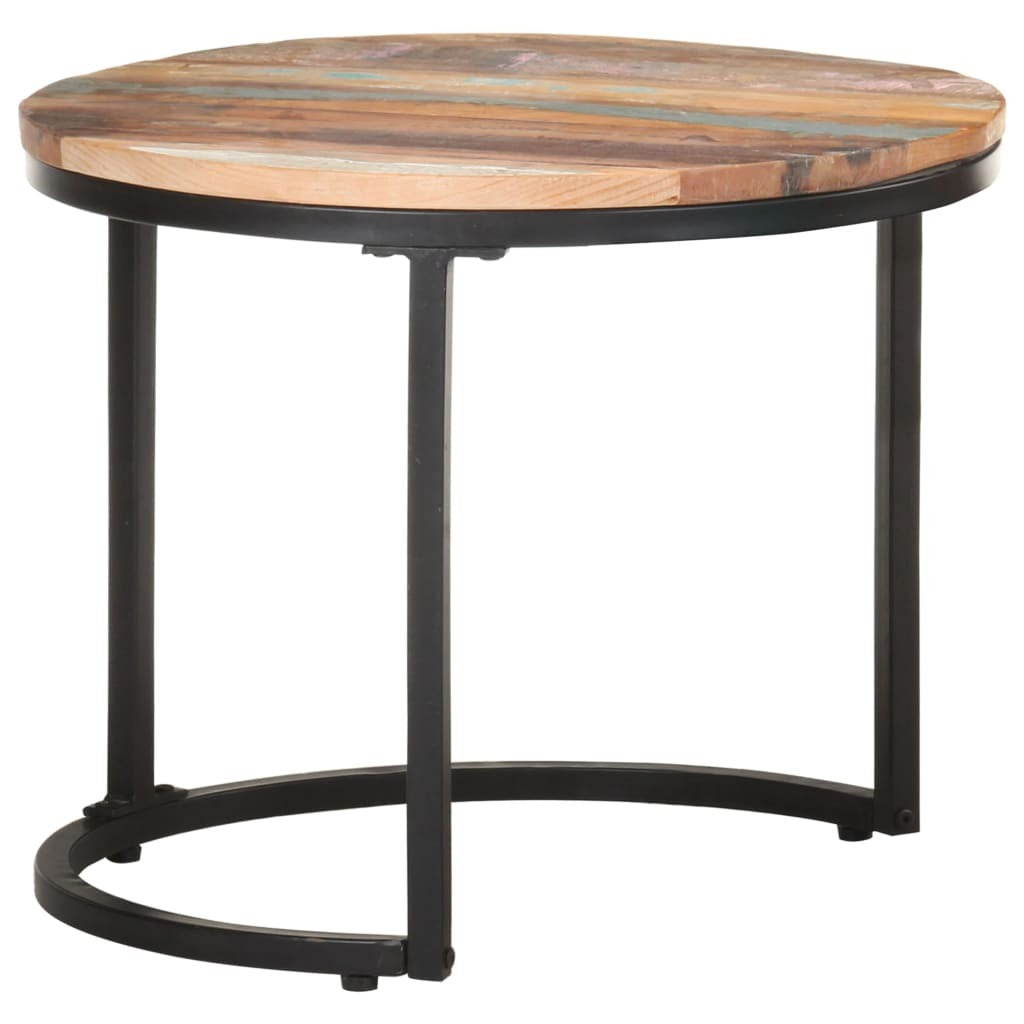 "Justine" Side Tables 3 pcs Solid Reclaimed Wood