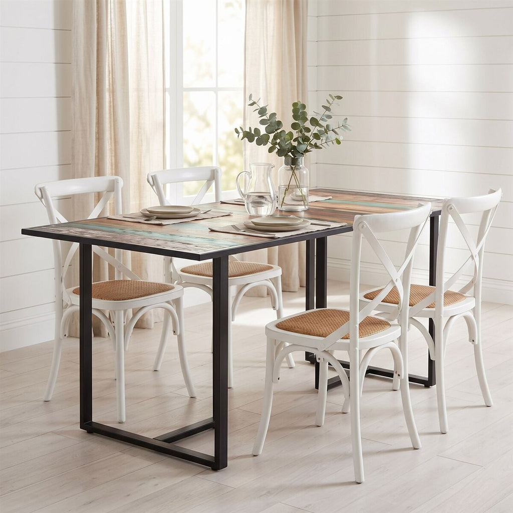 "Kiah" Dining Table 160 cm Solid Reclaimed Wood