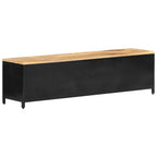 "Lindsay" TV Cabinet 130x30x37 cm Solid Rough Mango Wood