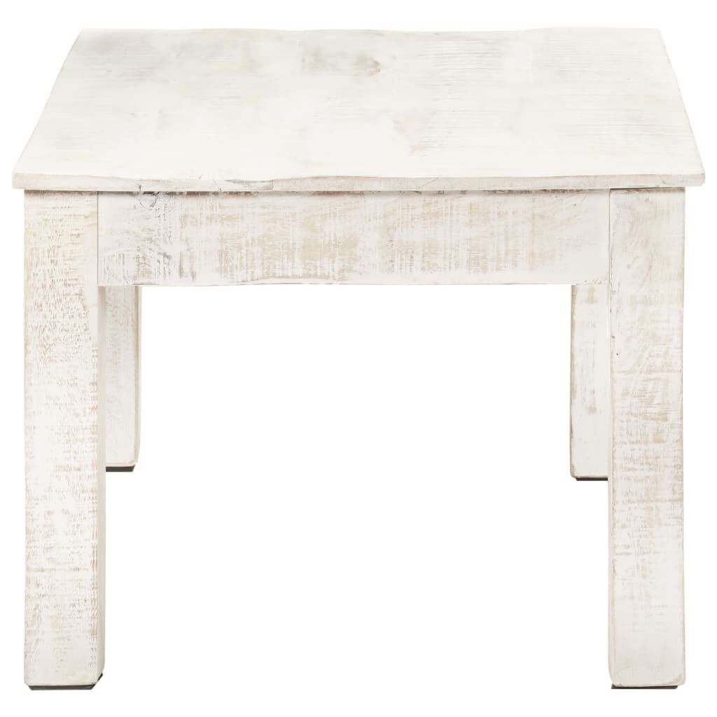 "Lowanna" Coffee Table White 110x60x45 cm Solid Mango Wood