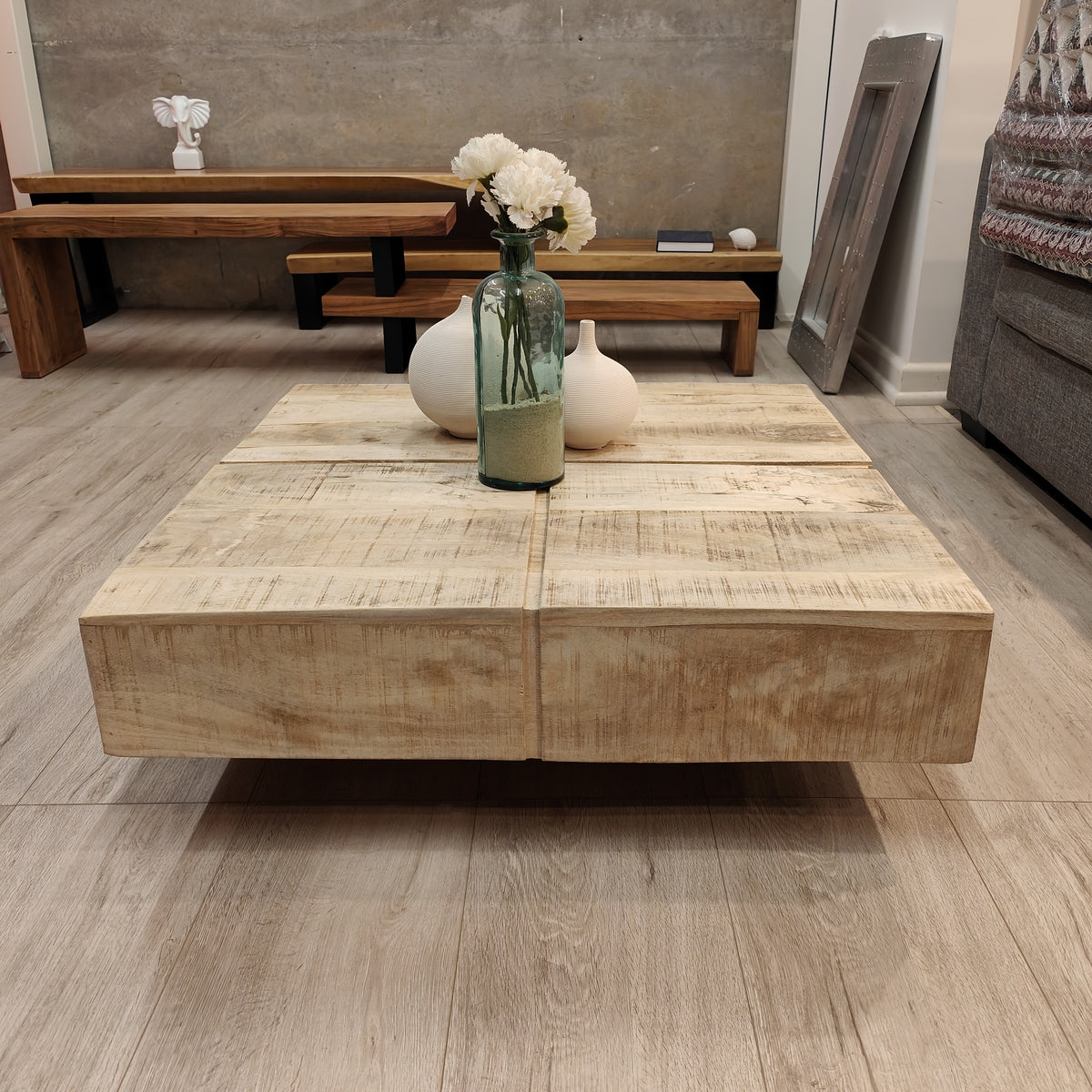 "Spencer" Solid Timber Coffee Table 80x80 cm