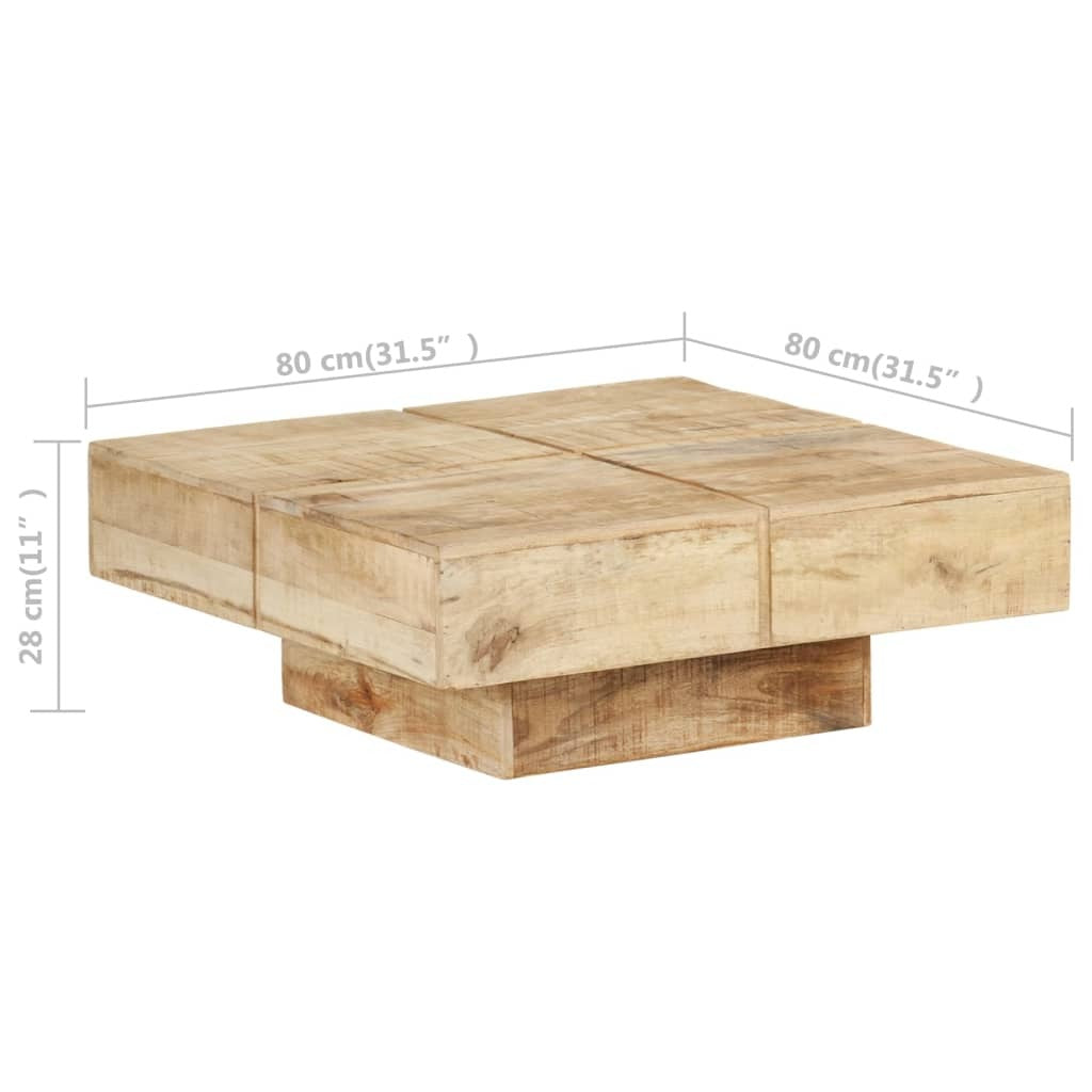 "Spencer" Solid Timber Coffee Table 80x80 cm