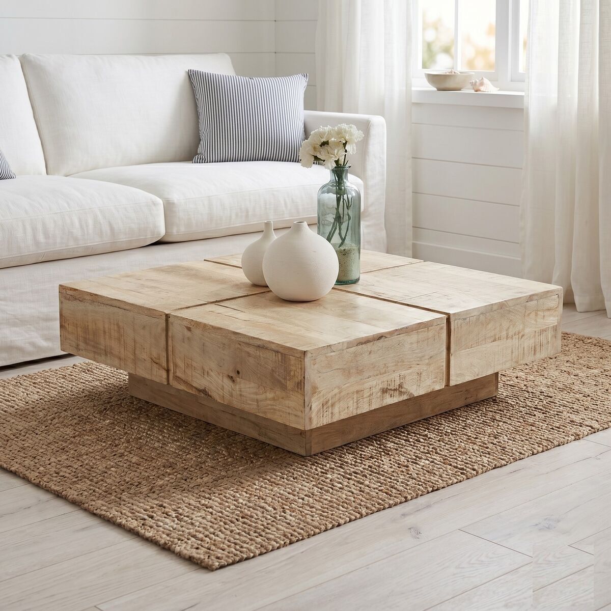 "Spencer" Solid Timber Coffee Table 80x80 cm