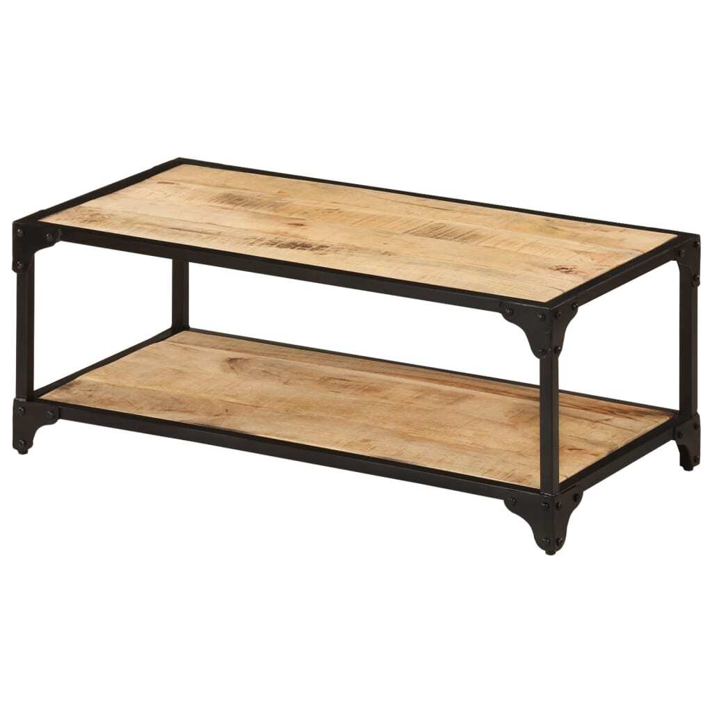 "Kirkwall" Coffee Table 90x45x35 cm Solid Rough Mango Wood
