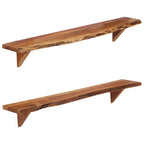 "Salisbury" Wall Shelves 2 pcs 110x20x18 cm Solid Wood Acacia (Set of 2)