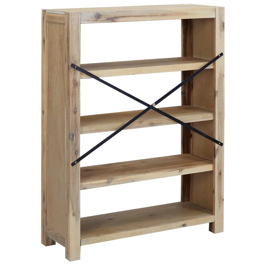 "Larken" 4-Tier Bookcase 80x30x110 cm Solid Wood Acacia