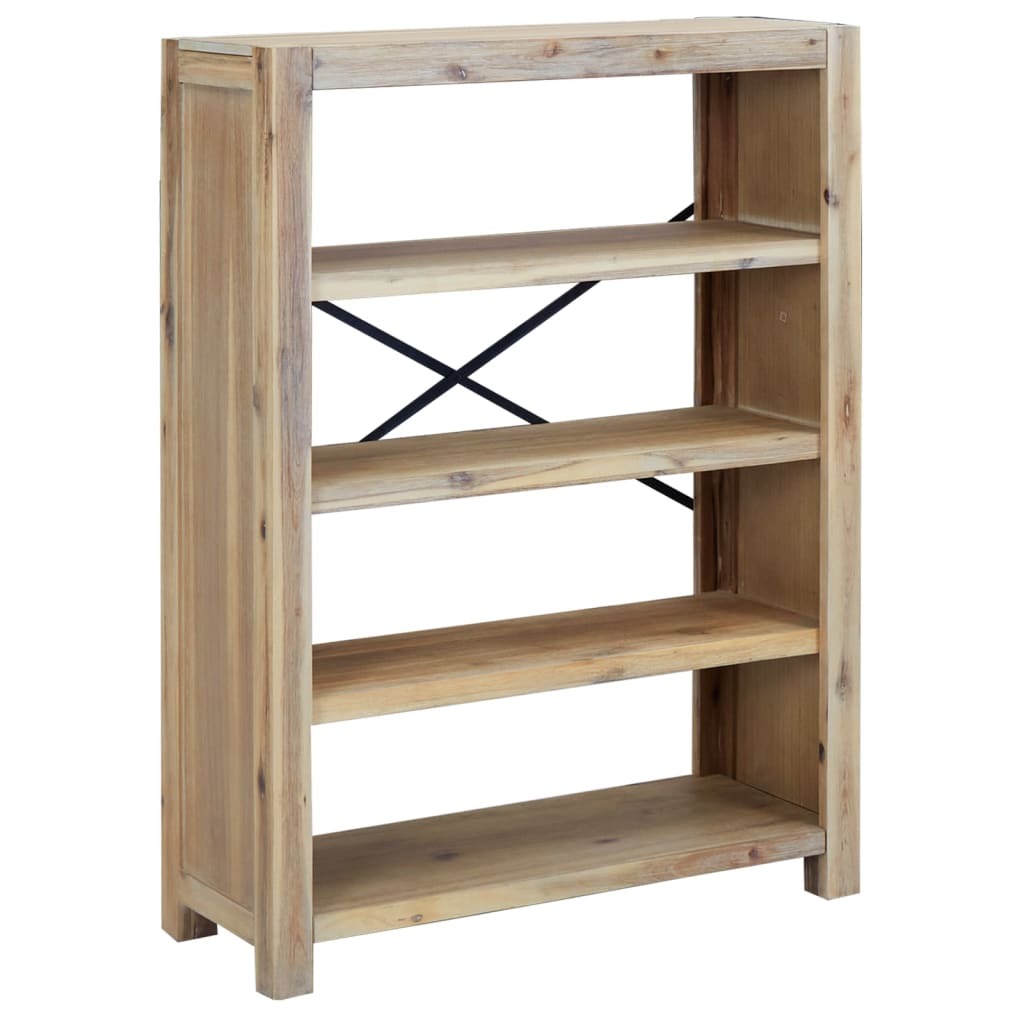 "Larken" 4-Tier Bookcase 80x30x110 cm Solid Wood Acacia