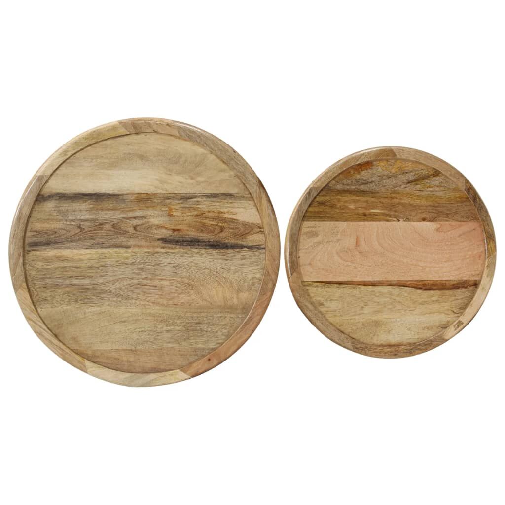 "Templeton" 2 Piece Coffee Table Set Solid Wood Mango