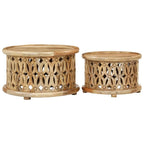 "Templeton" 2 Piece Coffee Table Set Solid Wood Mango
