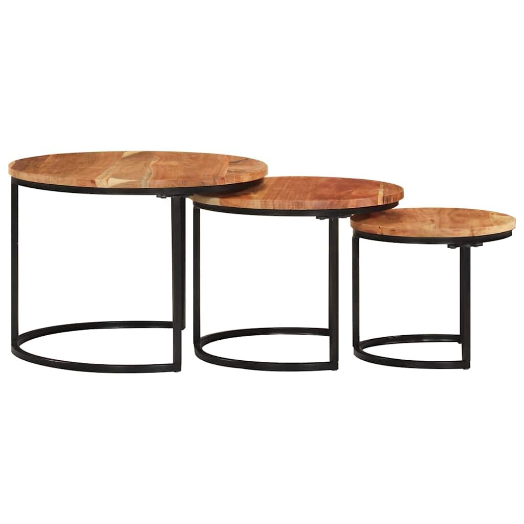 "Valadon" Nesting Tables 3 pcs Solid Wood Acacia