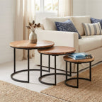 "Valadon" Nesting Tables 3 pcs Solid Wood Acacia