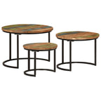 "Valerie" Nesting Tables 3 pcs Solid Wood Reclaimed