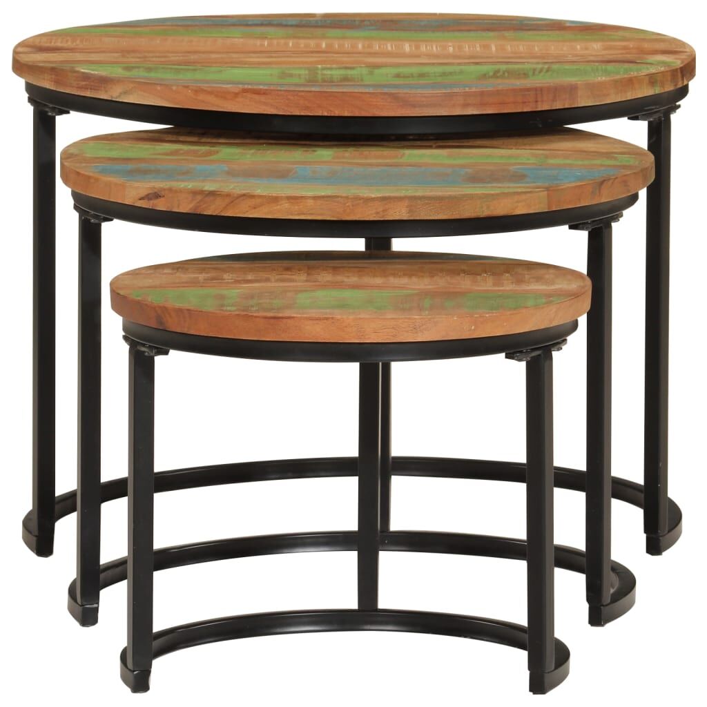 "Valerie" Nesting Tables 3 pcs Solid Wood Reclaimed