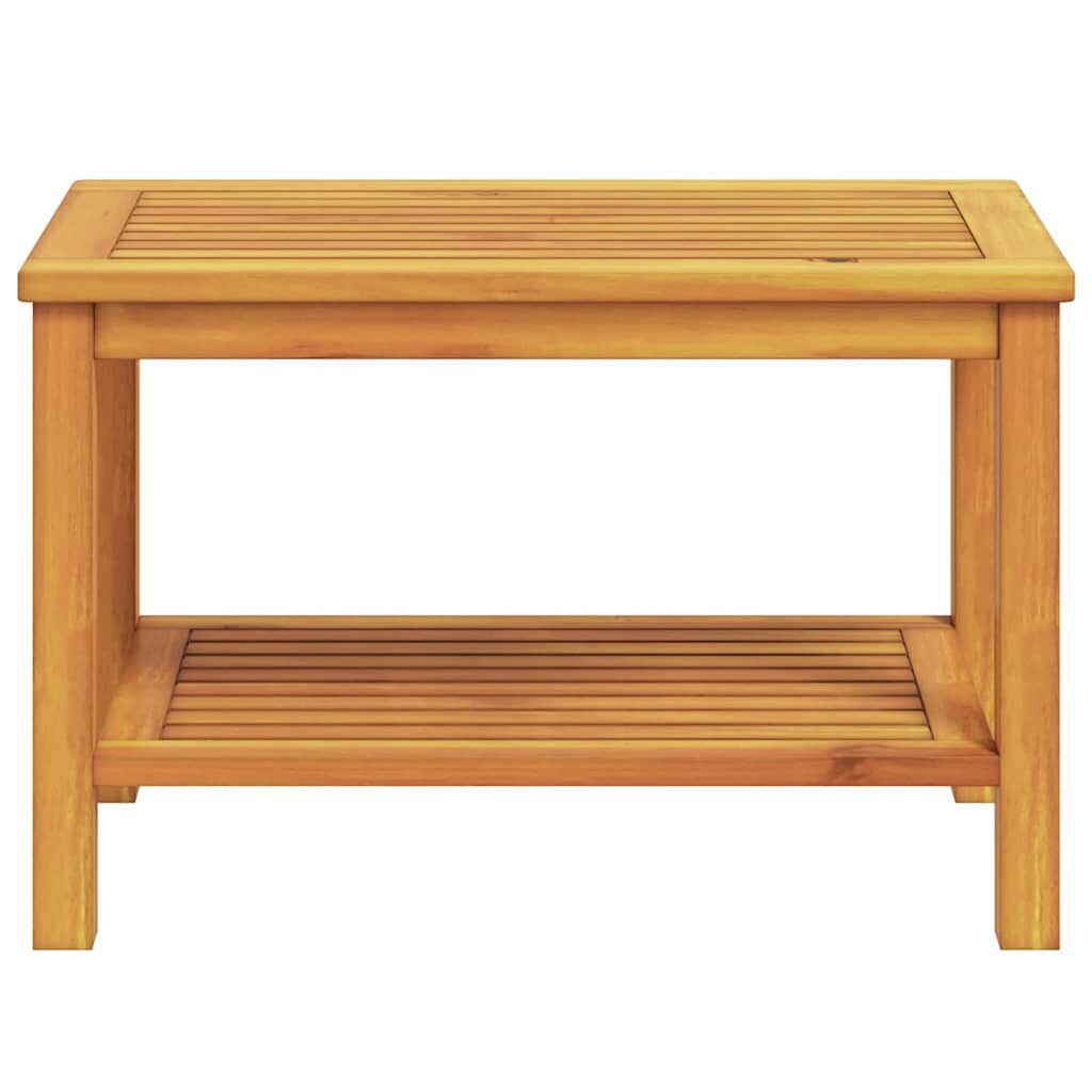 "Waterfall" Side Table Oil Natural 70 x 40 x 45 cm Solid Acacia Wood