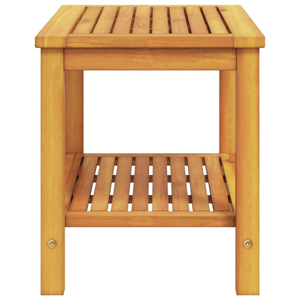 "Waterfall" Side Table Oil Natural 70 x 40 x 45 cm Solid Acacia Wood
