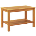 "Waterfall" Side Table Oil Natural 70 x 40 x 45 cm Solid Acacia Wood