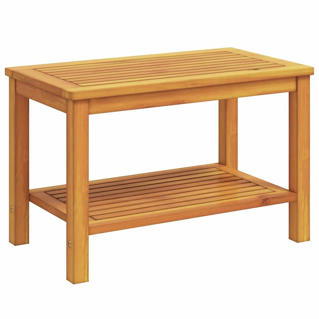 "Waterfall" Side Table Oil Natural 70 x 40 x 45 cm Solid Acacia Wood