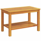 "Waterfall" Side Table Oil Natural 70 x 40 x 45 cm Solid Acacia Wood