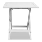 "Lonach" Bistro Table White 46x46x47 cm Solid Acacia Wood