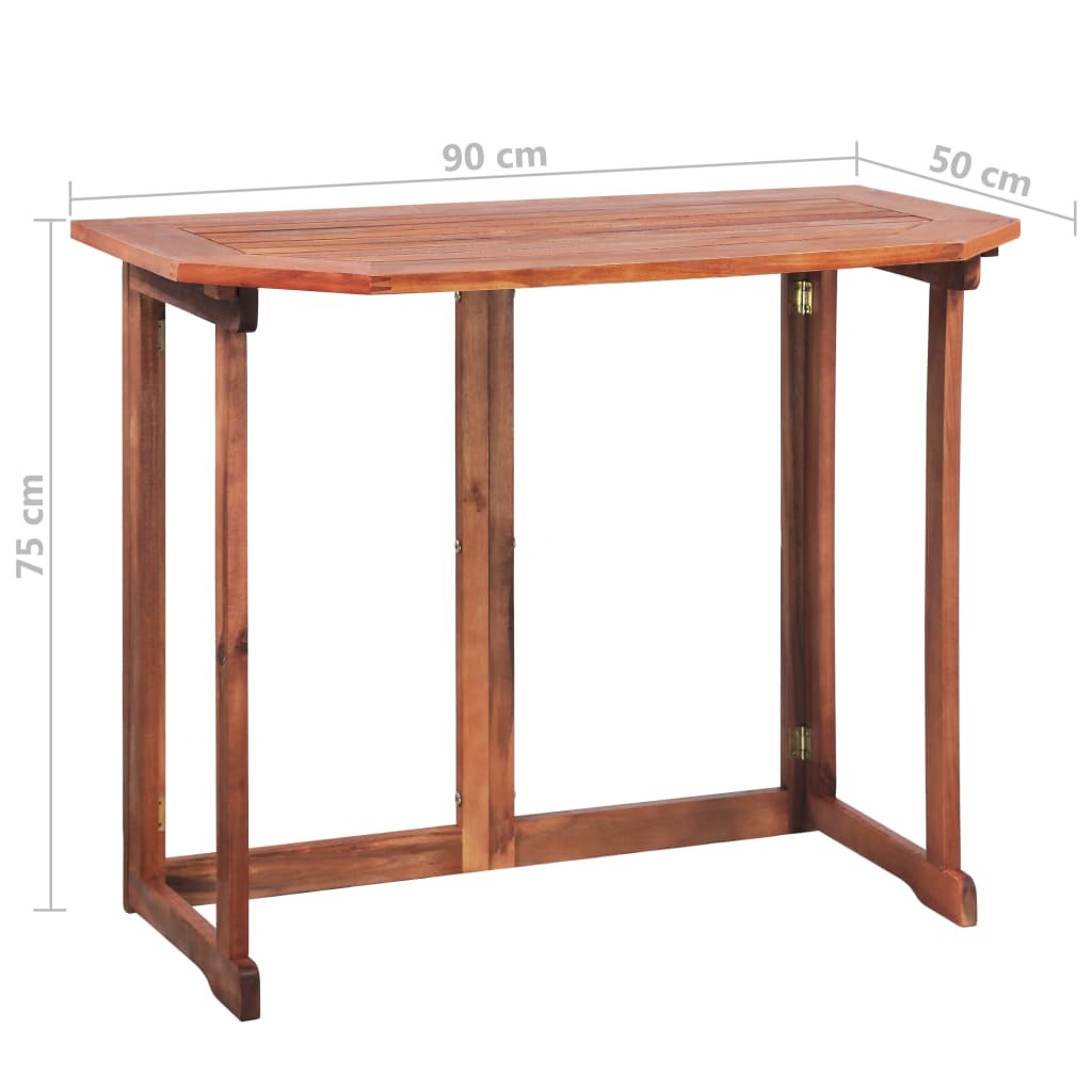 "Carrington" Bistro Table 90x50x75 cm Solid Acacia Wood