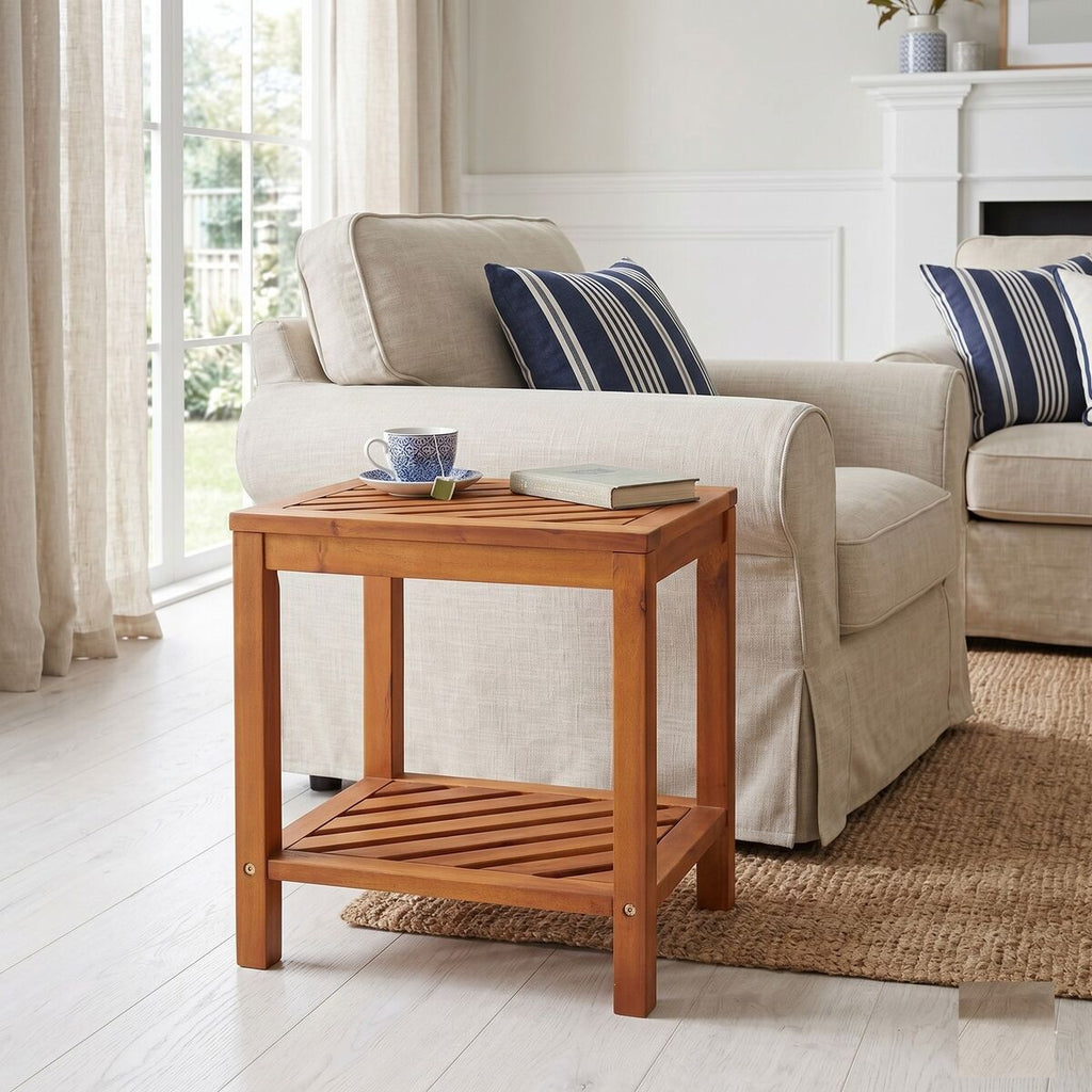 "Mackillop" Side Table Solid Acacia Wood 45x33x45 cm