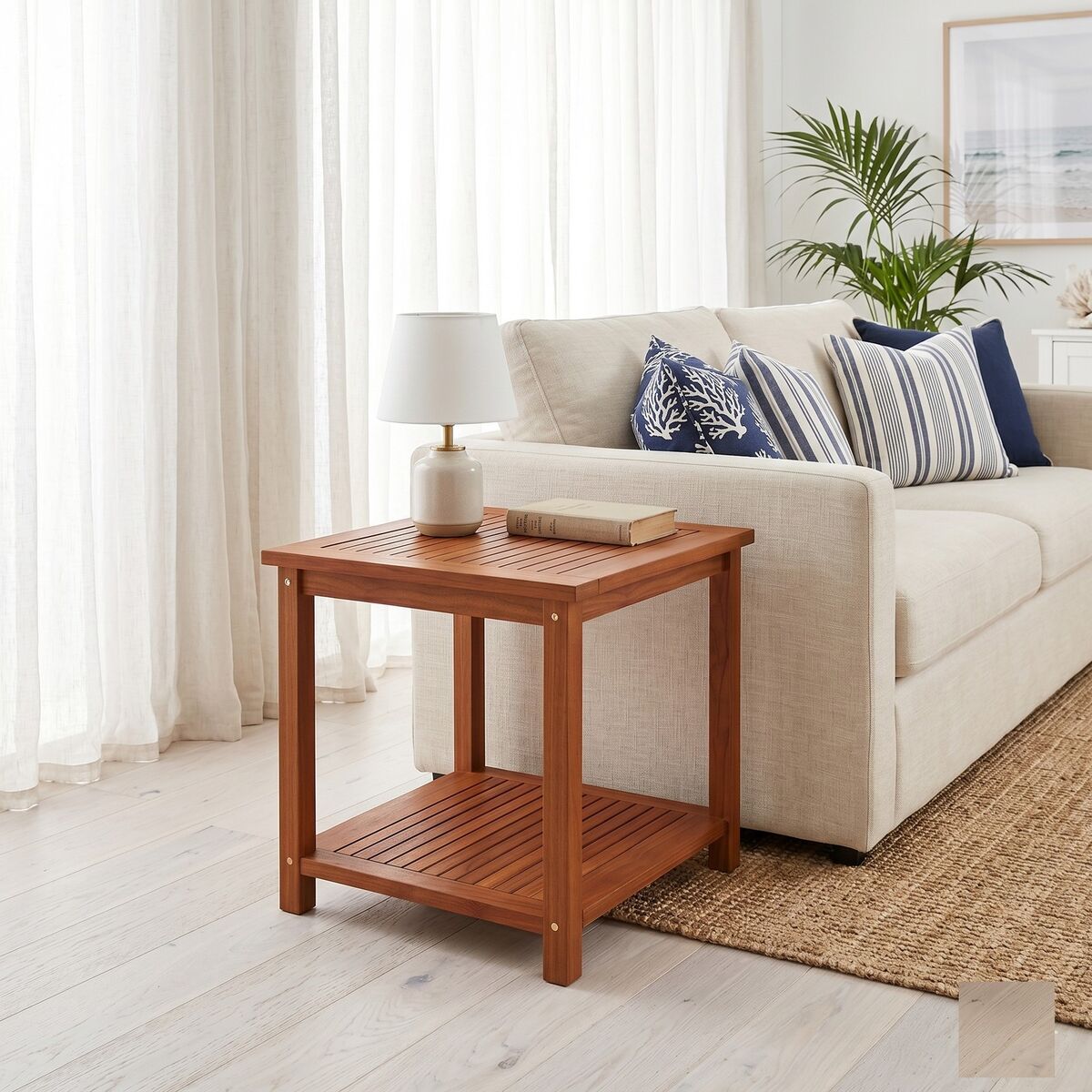 "Magnolia" Side Table Solid Acacia Wood 45x45x45 cm