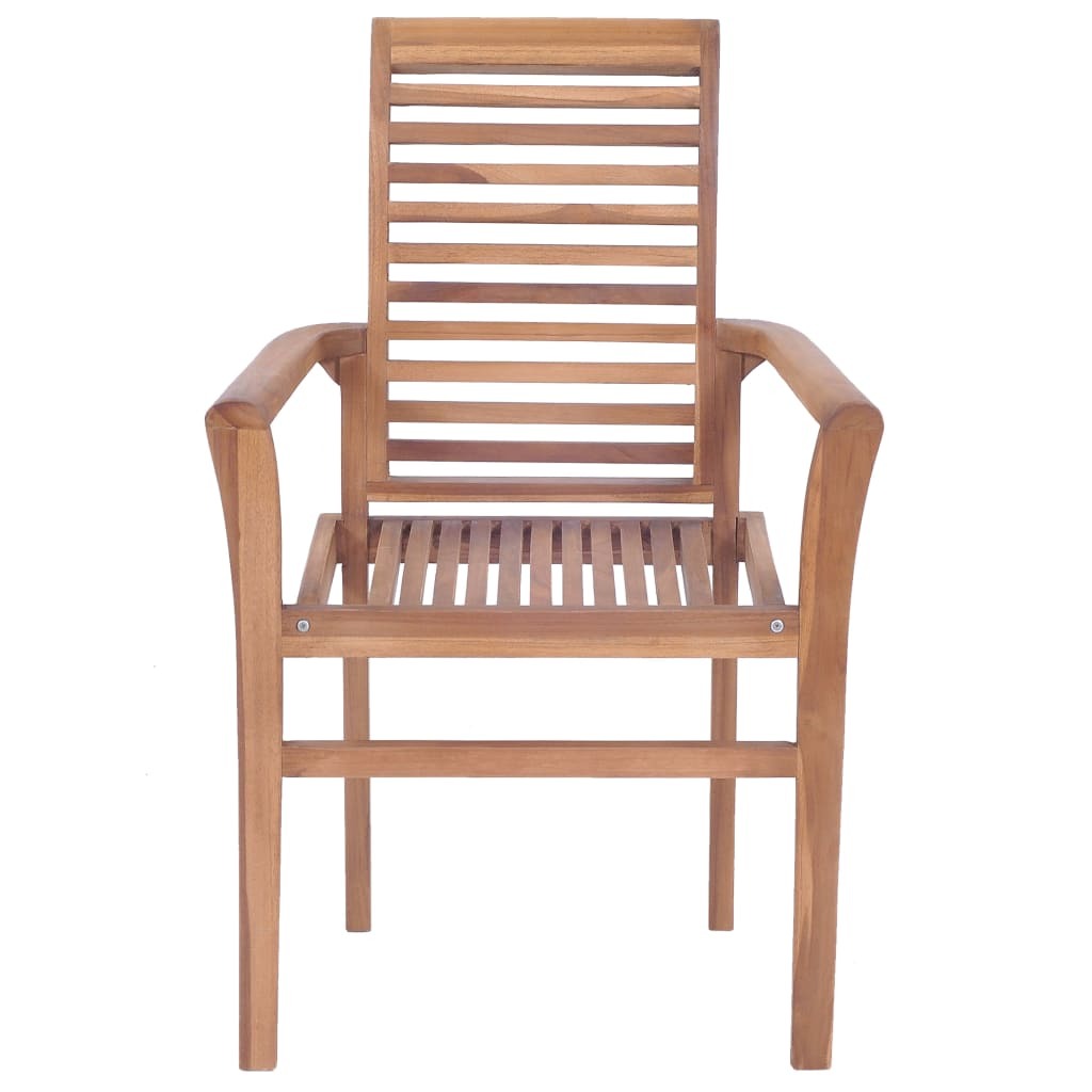 "Marcel" Stacking Dining Chairs 2 pcs Solid Teak