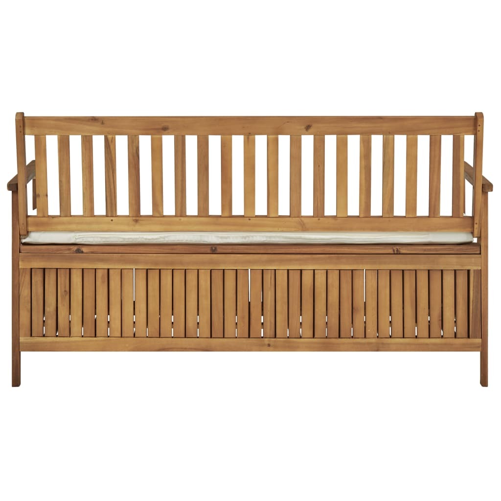 "Marian" Storage Bench with Cushion 148 cm Solid Acacia Wood