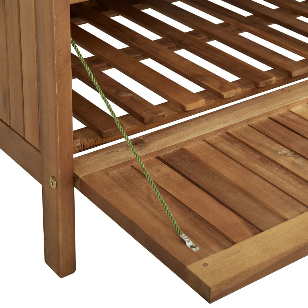 "Marian" Storage Bench with Cushion 148 cm Solid Acacia Wood