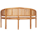 "Meryll" Banana Bench 151 cm Solid Teak Wood