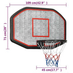 Basketball Backboard Black 109 x 71 x 3 cm Polyethylene