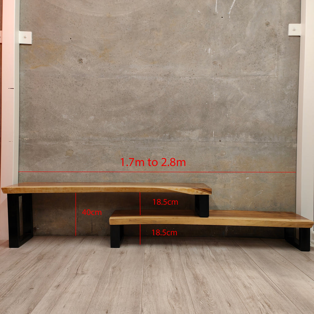"Bungalow" Raintree Wood Adjustable Length TV Entertainment Unit [1.7m to 2.8m]