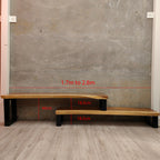 "Bungalow" Raintree Wood Adjustable Length TV Entertainment Unit [1.7m to 2.8m]
