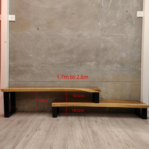"Bungalow" Raintree Wood Adjustable Length TV Entertainment Unit [1.7m to 2.8m]